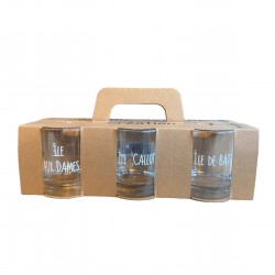 Lot De 6 Verres "Les Îles...